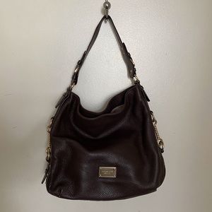 Michael Kors brown leather hobo bag